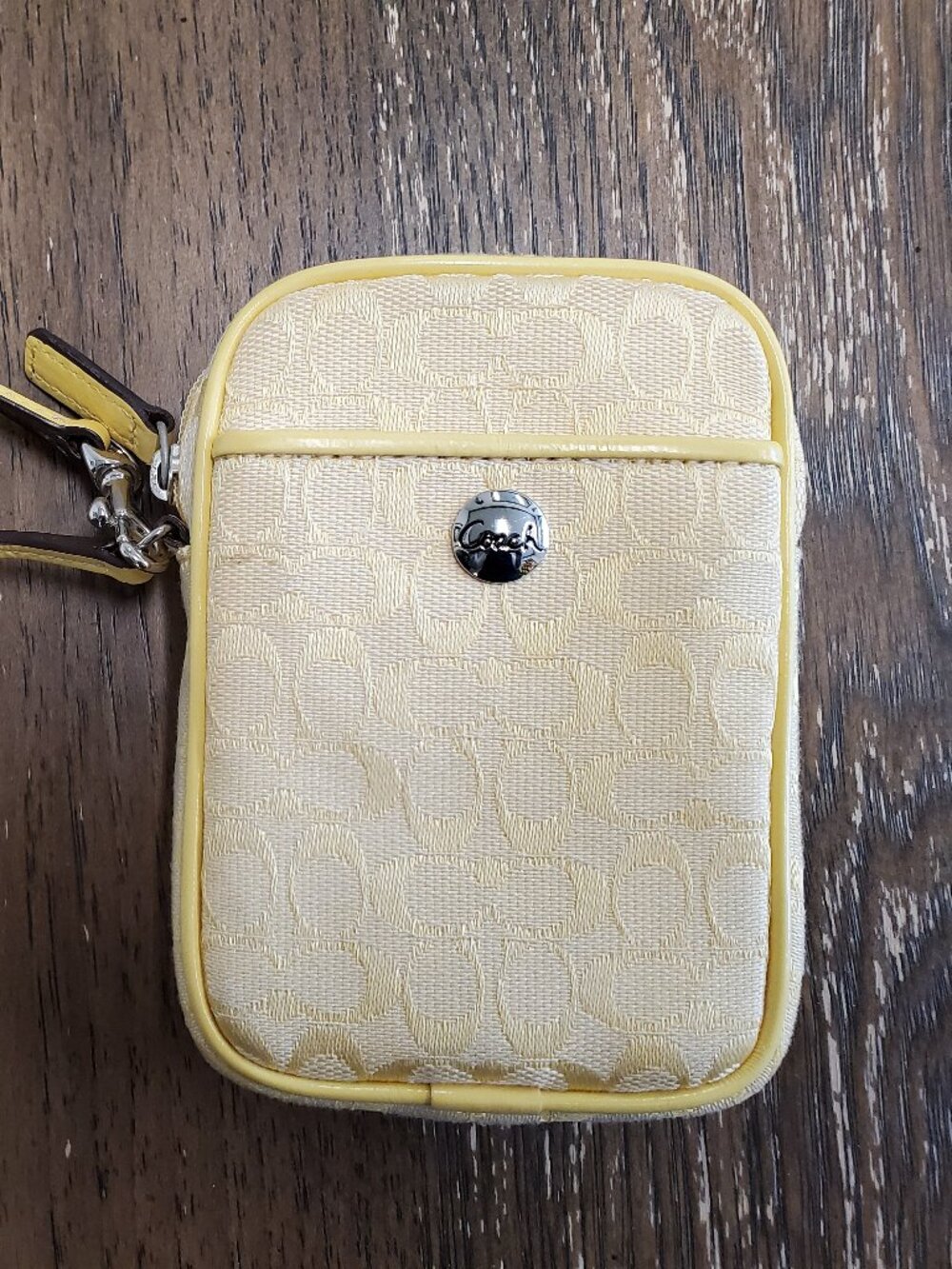 Coach Yellow Wristlet